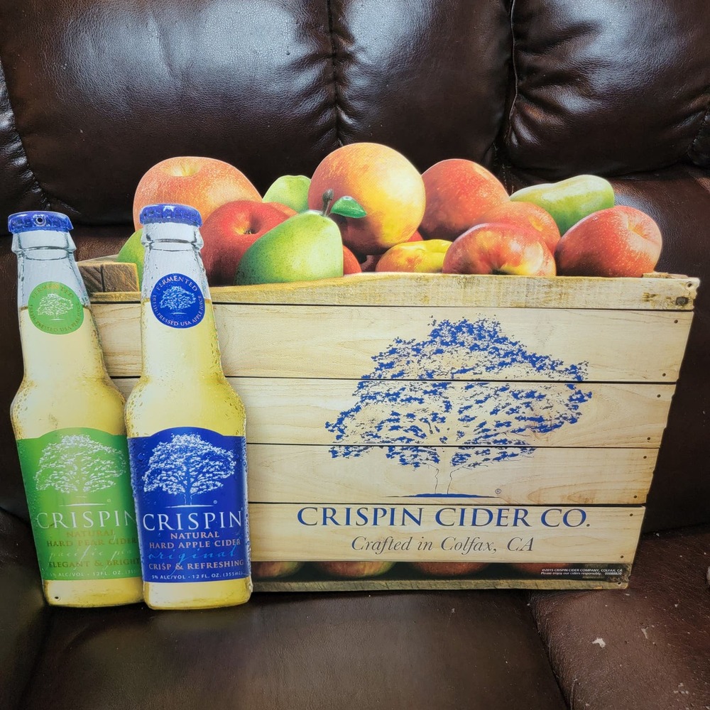 Crispin Cider Co Metal Sign 2015 23x18 Apple Pear Beer Brewery California Large